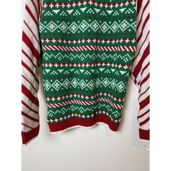 33 Degrees Unisex Christmas Sweater Vest Bow Tie Mock Neck Size M - Picture 8 of 13